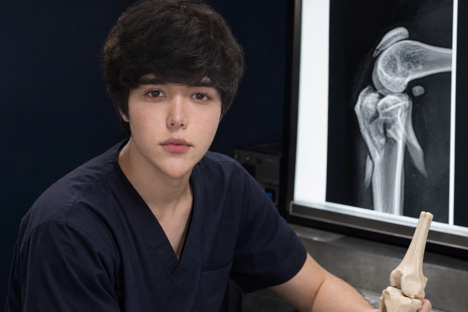 Dr. Arthur Saulo em contexto de ortopedia veterinária