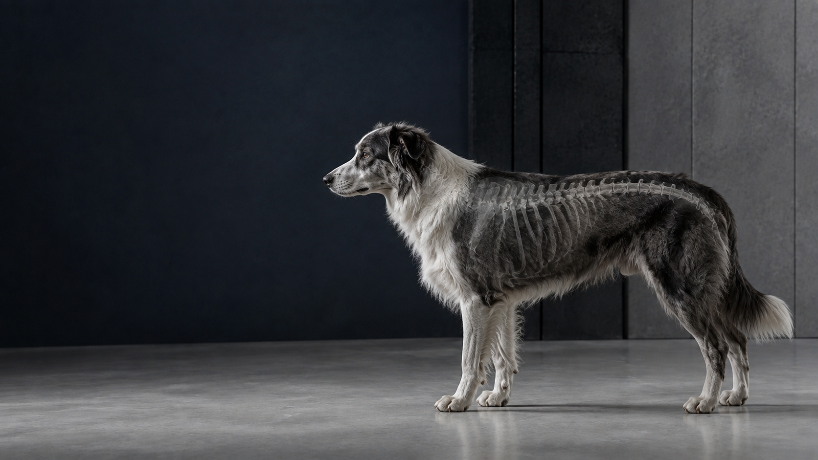 Medical visual representation of the canine spine